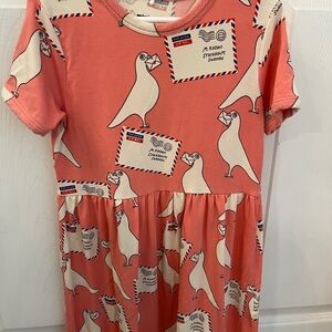 Mini Rodini Pink Casual Sundress Short Sleeve